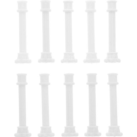 Mini colonnes romaines 3,6 x 1 x 1 cm, ABS blanc, style européen vintage, lot de 10. Piliers décoratifs pour la maison, l'école, la décoration et les loisirs créatifs. (1/5)