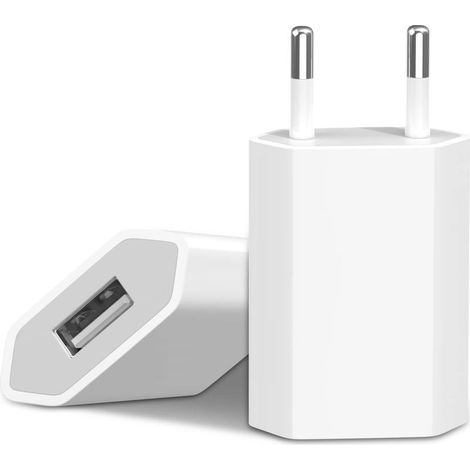 2-Pack Charging Socket, USB Adapter, Universal 5V 1A USB-A Power Adapter (1/5)