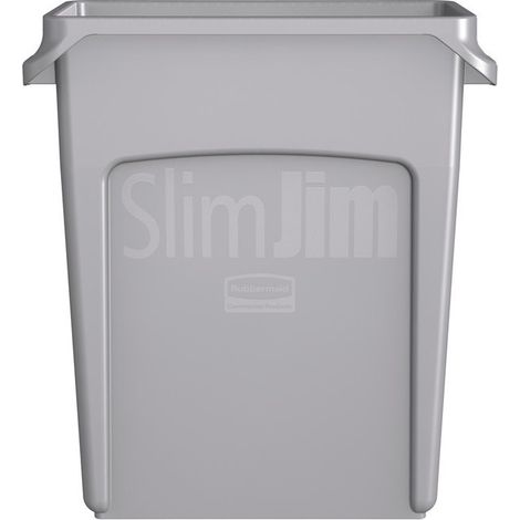 Poubelle de tri 60 l H635xl279xP558 mm gris avec canaux d'aération