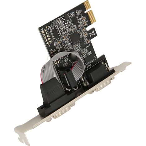 Carte d'extension série PCIe RS232 DB9 à 2 ports pour Windows et Linux (1/5)