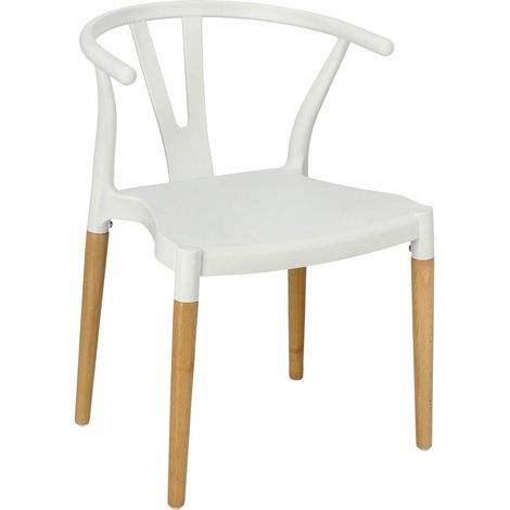 Sedia Wicker Simplet ins. WISHBONE BIANCO (1/5)