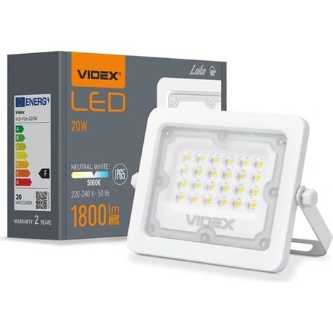 Halogenstrahler 20W neutrales Licht 5000K 1800lm IP65 LUCA Videx (1/5)