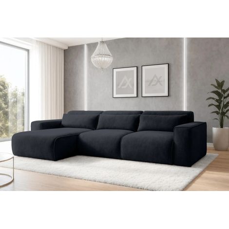 AX LIVING Wohnlandschaft mit Schlaffunktion Ruyam Ecksofa Anthrazit L
