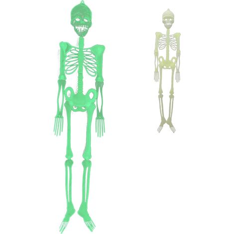 Halloween Skeleton, Skull, Jointed Skeleton Figures, Posable Skeleton Decorations Jointed Flat Skull Door Hangers for Spooky Home Decor And Halloween Parties (1/5)