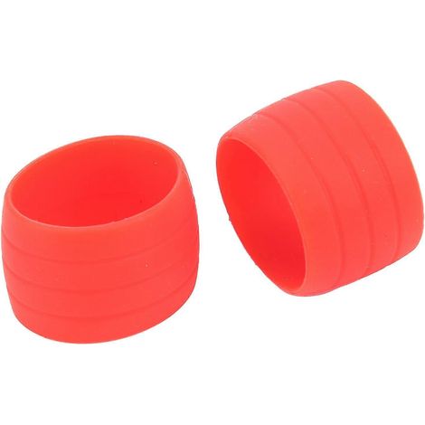 Anneau de fixation élastique en silicone pour guidon de vélo, manchon rouge