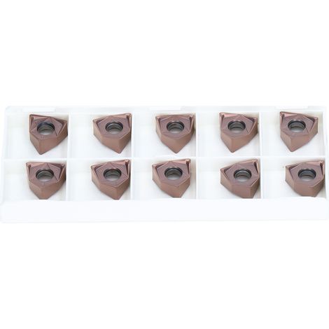 10 plaquettes de tournage en carbure revêtues pour tour CNC DIY, outils de coupe du bois WNMU080608EN-GH (1/5)