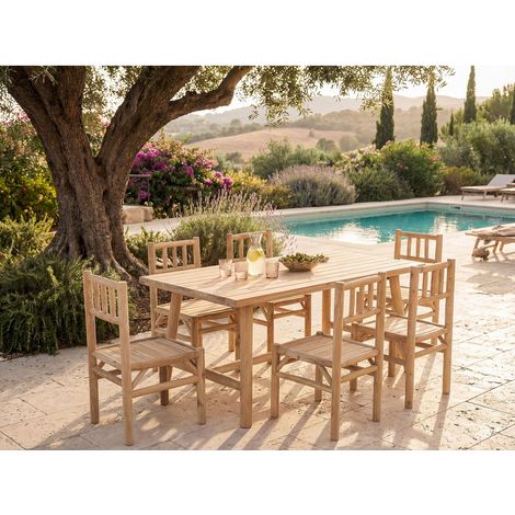 Chaise de jardin en teck - Naturel clair - TULUM de MYLIA (1/4)