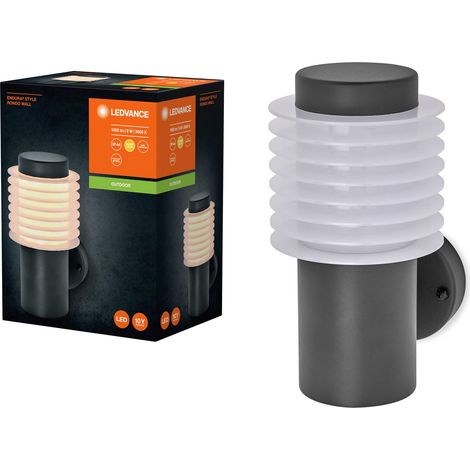 Lampe d’extérieur ENDURA STYLE RONDO WALL, 9W, 700lm, applique murale, gris foncé,classe de protection IP44, température de couleur 3000K, ton blanc chaud (1/5)