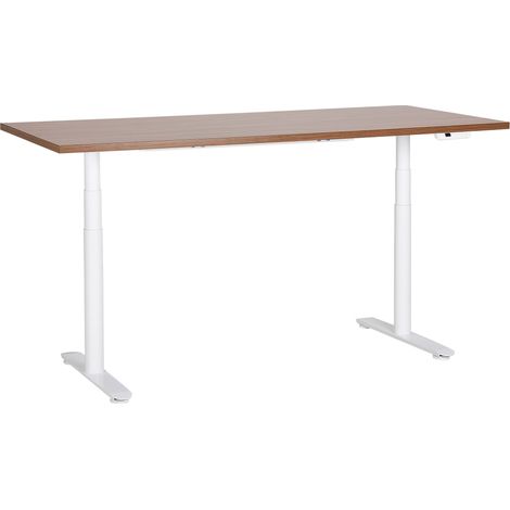 Electric Adjustable Standing Desk DESTINAS Brown/ White 180 cm 80 cm (1/5)