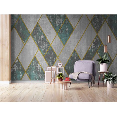 Papier Peint Géométrique - Losanges Vieillis - 150 x 250 cm (1/2)