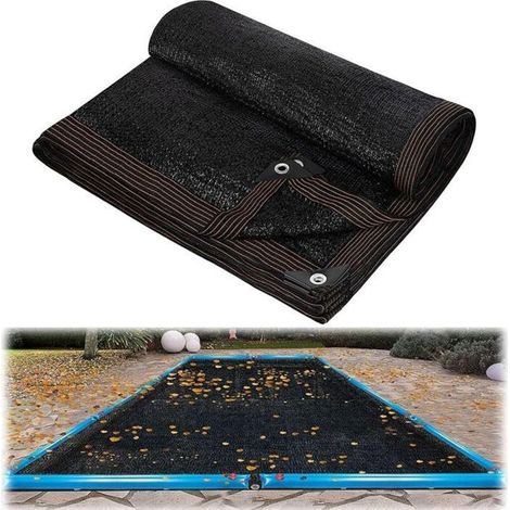 Couverture Filet de Feuille pour Piscine Rectangulaire, Bâche Protection Piscines Hors-Sol, Extérieur Bloquer Feuilles Mortes et (1/5)