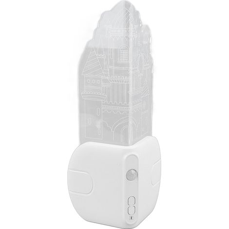 Veilleuse château avec capteur de mouvement, chargeur USB, veilleuse d'angle murale pour couloir, escalier, chambre à coucher
