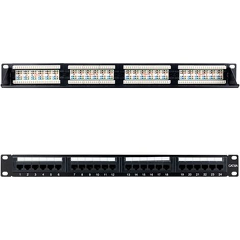 Pannello patch Utp Cat6a 24p 19" Nanocable 10.21.4124 (1/4)