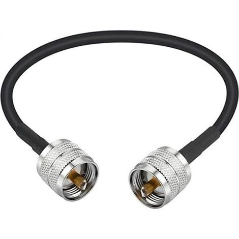 PL-259 Male to UHF Male PL-259 RG58 Coaxial Cable for HAM and CB Radio, Antenna Analyzer, Dummy Load, SWR Meter,1 piece DlQQG8Zq (1/5)