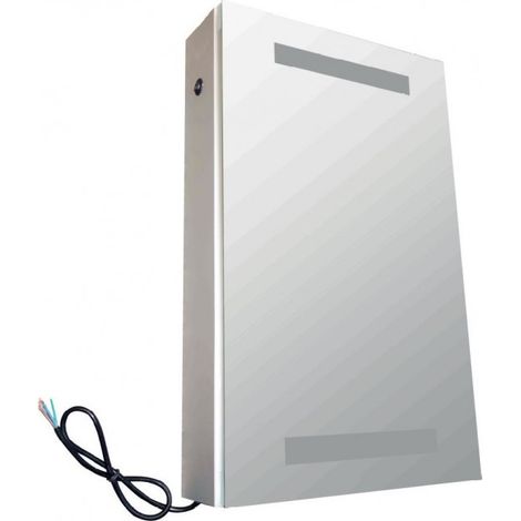 Armoire miroir de salle de bain avec lumière LED 61x38x12 cm (1/4)
