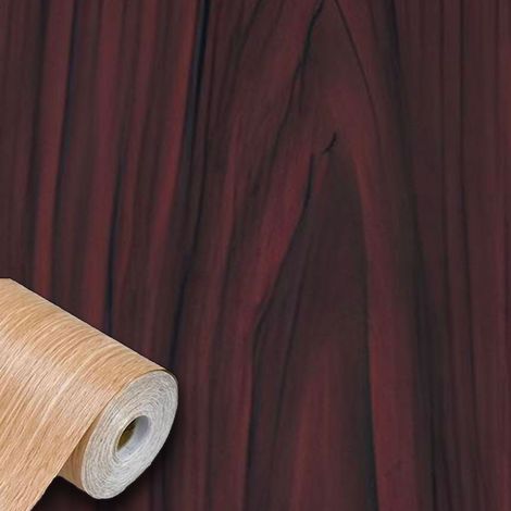 Rotolo 45cm x 15mt di pellicola adesiva effetto Legno RADICA MOGANO 3d HD per mura e mobili