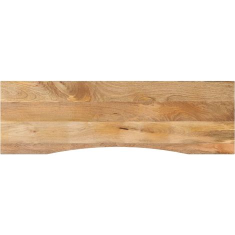Desk Top with Curve 160x50x2.5 cm Solid Wood Rough Mango vidaXL