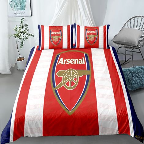 Parure de lit 3 pièces : housse de couette ultra douce avec étoile de football