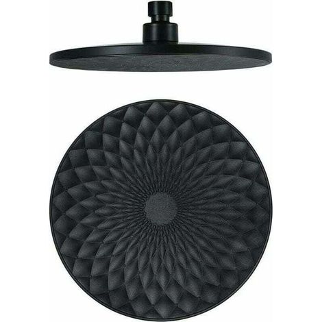 Pommeau de douche Tigrezy, rond, fixe, 9 pouces, ABS, économie d'eau, haute pression, connecteur G1/2, noir (1/4)