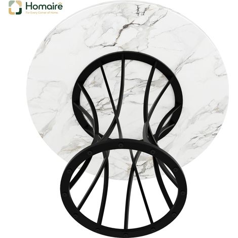 Esstisch MDF Schwarz 80 x 80 x 76 cm HOMAIRE (1/5)