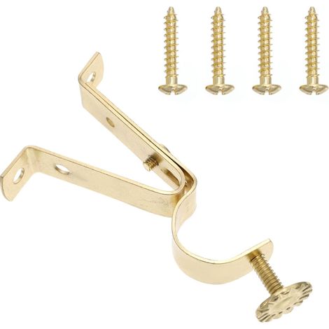 Set di 4 staffe per asta per tende in acciaio resistente, stile retrò, facili da installare. Accessori per asta per tende
