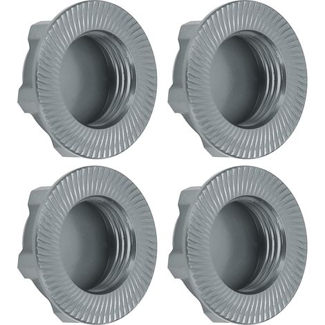 Écrous hexagonaux de roue en alliage d'aluminium léger, 17 mm, anti-desserrage et étanches à la poussière, pour voiture RC 1/8, gris titane (1/5)