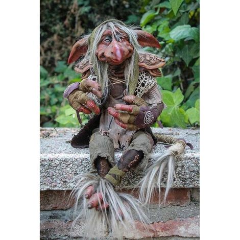 Grand lutin décoratif en résine, fait main, gnome de jardin pour la maison, l'intérieur et l'extérieur (1/3)