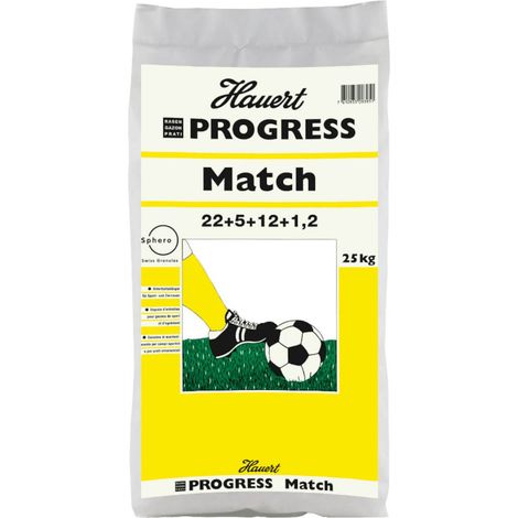 Engrais pour gazon Hauert Progress Match 25 kg – Engrais d'été pour gazon sportif – Engrais professionnel