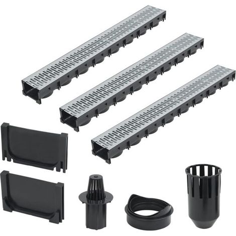 Grondaie per pavimento – set da 3 – acciaio zincato – 3 m (1/5)