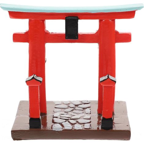 Porte Torii japonaise miniature en résine, figurine décorative, mini porte Torii, mini porte de maison-9X8X6CM (1/3)