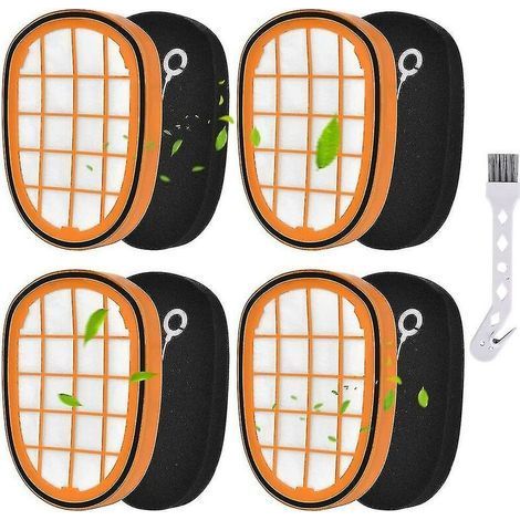 Paquete de 4 filtros para dispositivos portátiles Philips Speedpro Max Aqua FC6812 FC6813 (1/4)