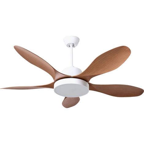 Ventilatore da soffitto moderno con telecomando con illuminazione a LED Materiale sintetico Marrone chiaro Barbet