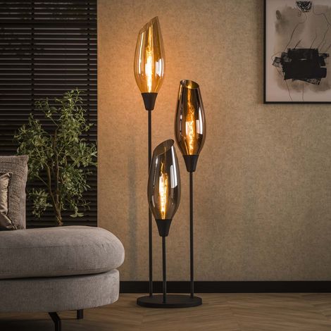 Modern Stehlampe Coco 3-Licht-Farbglas (1/4)