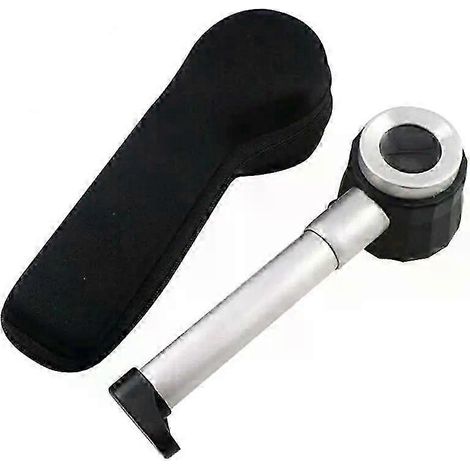 Loupe dermatoscopique 45X avec poignée ergonomique pour une vision claire et nette, dotée d'une échelle de mesure et d'une lumière UV. Vision élargie grâce à sa loupe de type B. (1/4)