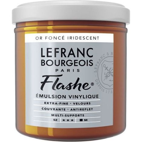 Peinture vinylique - Flashe - Or foncé iridescent - 835 - Lefranc Bourgeois - 125ml (1/2)