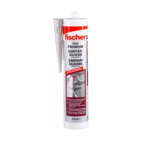 ESQUINA DE SILICONA SANITARIA FISCHER DSSA PREMIUM, NEGRA 53120