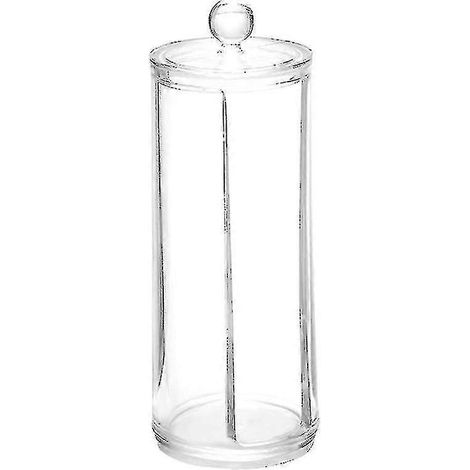 Organisateur de maquillage transparent rond, distributeur de cotons, présentoir (1/5)