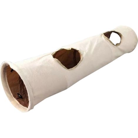 Tunnel de jeu pliable pour chat en oxford durable - Tube d'activité grand pour chaton (1/4)