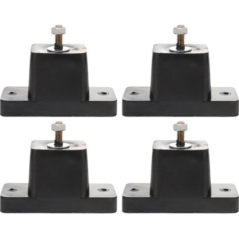 Support Tapis Antivibrations pour Climatiseur Extérieur 4pcs en Caoutchouc Épais et Robuste, Étagère de Rangement pour Camping et Usage Extérieur (1/5)