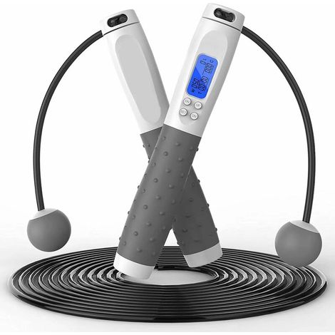 Corde À Sauter - Écran LCD Numérique - Compteur Calories Et Sauts - Réglable En Longueur - Pour Fitness Et Perte De Poids - 1 Pièce