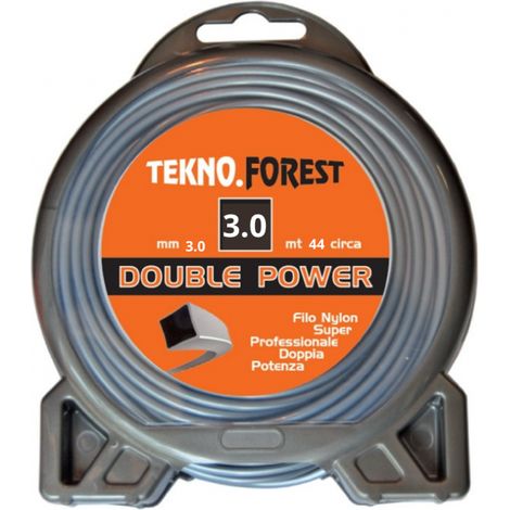 Filo decespugliatore QUADRATO 3 44MT TEKNO FOREST