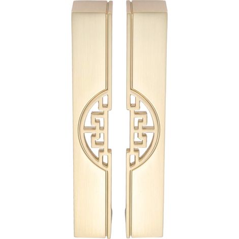 2PCS Poignées de meuble Dorées Entraxe 128mm  Poignée de placard  Bouton d'armoire de Style Rétro Vintage pour Chambre, Meuble de cuisine, Placard, Armoire, Commode -Doré