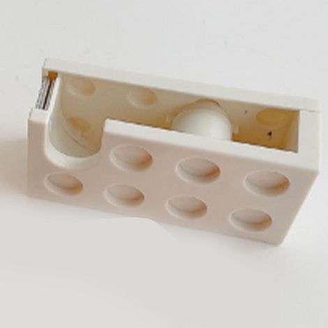 Déchire-ruban adhésif en forme de blocs de construction, petit porte-ruban adhésif, porte-ruban adhésif créatif, joli porte-ruban adhésif, blanc. (1/3)