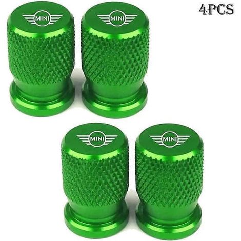 Ecleanfy - 4 bouchons de valve de pneu en alliage d'aluminium pour Mini Cooper Countryman Clubman F54 F56 F55 F60 R61 [YJD] Argenté (1/5)