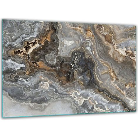 Tabla de cortar de vidrio templado de 30x22 cm con diseño de mármol. (1/5)