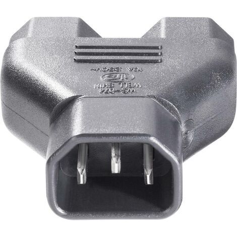 BKL Electronic 073331 Adaptateur pour appareils réfrigérants Secteur mâle C14 - Secteur femelle C13, Secteur femelle C1 (1/5)