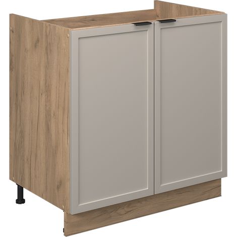 Spülenunterschrank Fame-Line, GrauBeige, 80 cm ohne Arbeitsplatte, Vicco