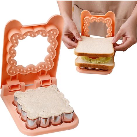Stück Sandwichschneider und -versiegeler, Brotbackautomat-Schneidestempel, Sandwich-Ausstecher, Keksausstecher, Sandwich-Versiegeler für Kinder, Picknick-Sandwichschneider, für Sandwiches, Kekse, Teig (1/5)