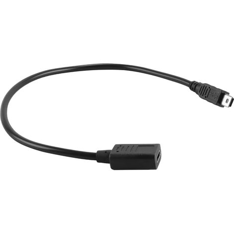 Câble mini USB vers USB-C, adaptateur convertisseur mini 5 broches mâle vers USB-C femelle, rallonge de charge de données 27 cm/10,6 pouces (1/5)
