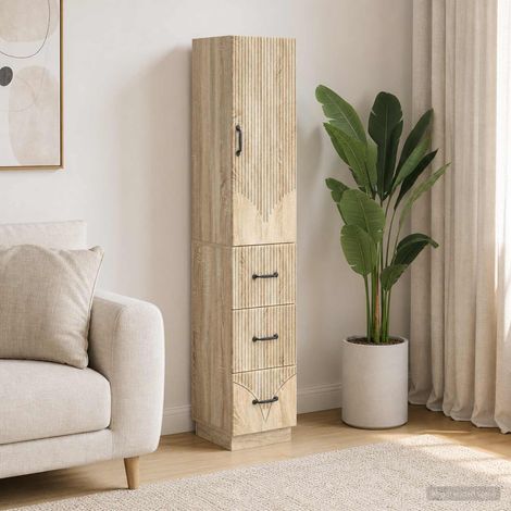 vidaXL Schrankset 2 pcs Sonoma-Eiche 33 x 34,5 x 87 cm Holzwerkstoff (1/5)